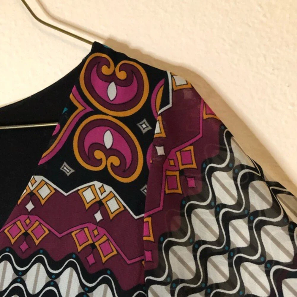 Yahada Boho Multi Color Sheath Mini Dress
